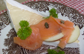 Entrée de Desneiges au saumon fumé